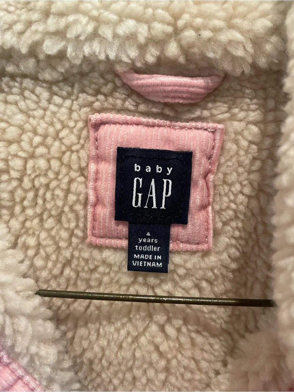 Baby Gap 4T Pink Sherpa-Lined Jacket